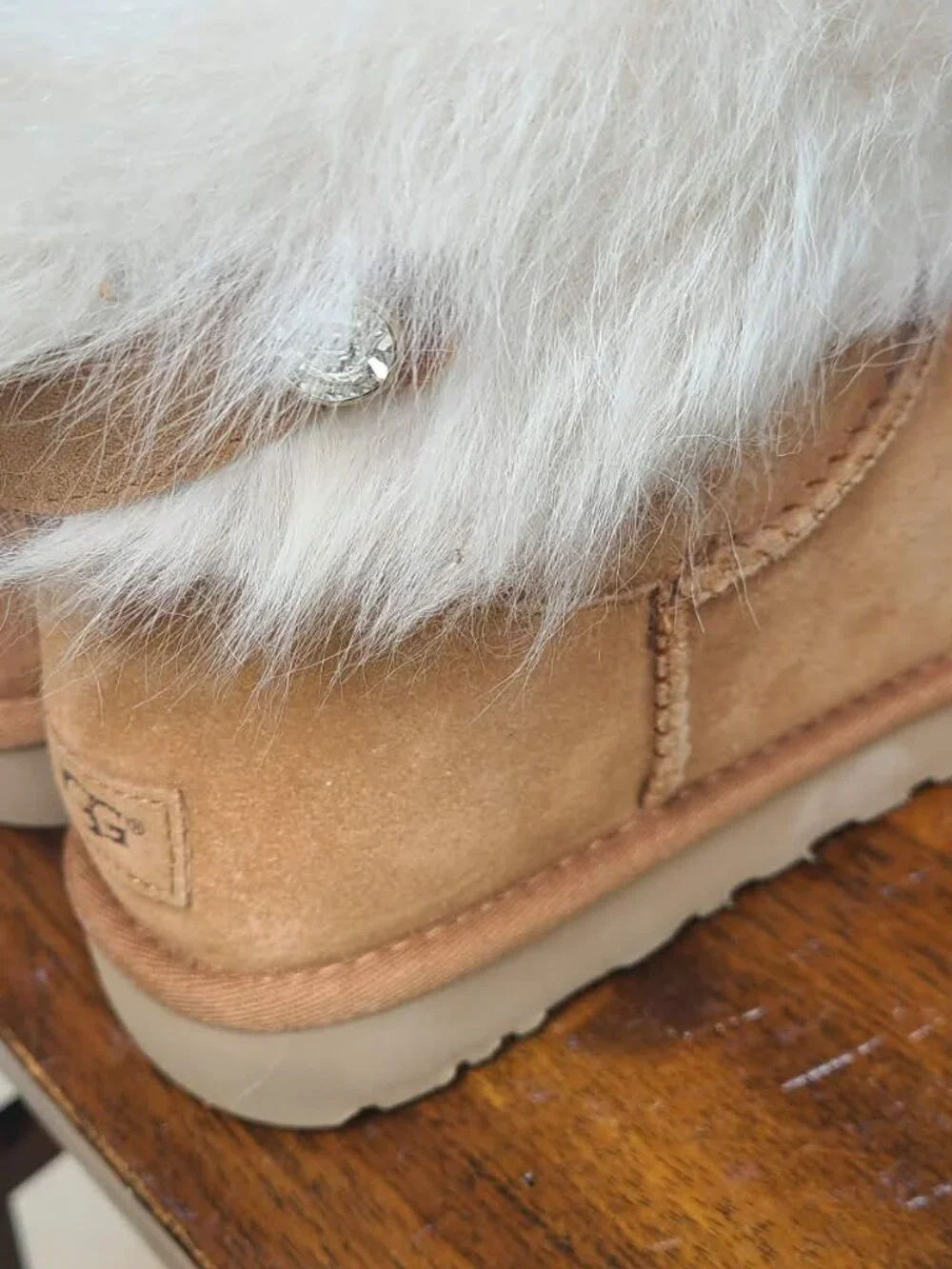 UGG Valentina Chestnut Suede Shearling Boots size 9